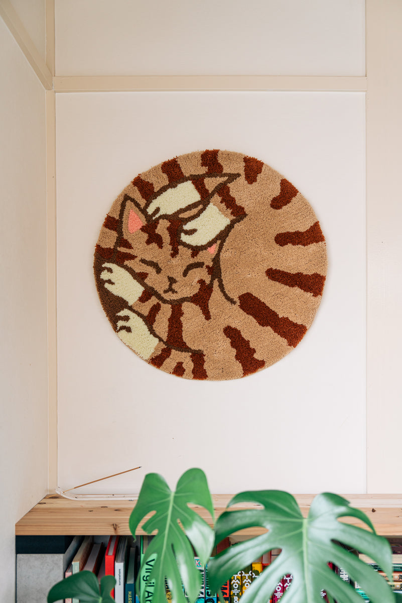 親子ネコRUG ６０x８０cm noko tatoo gakkin 親子ネコRUG 60x80cm noko tatoo gakkin