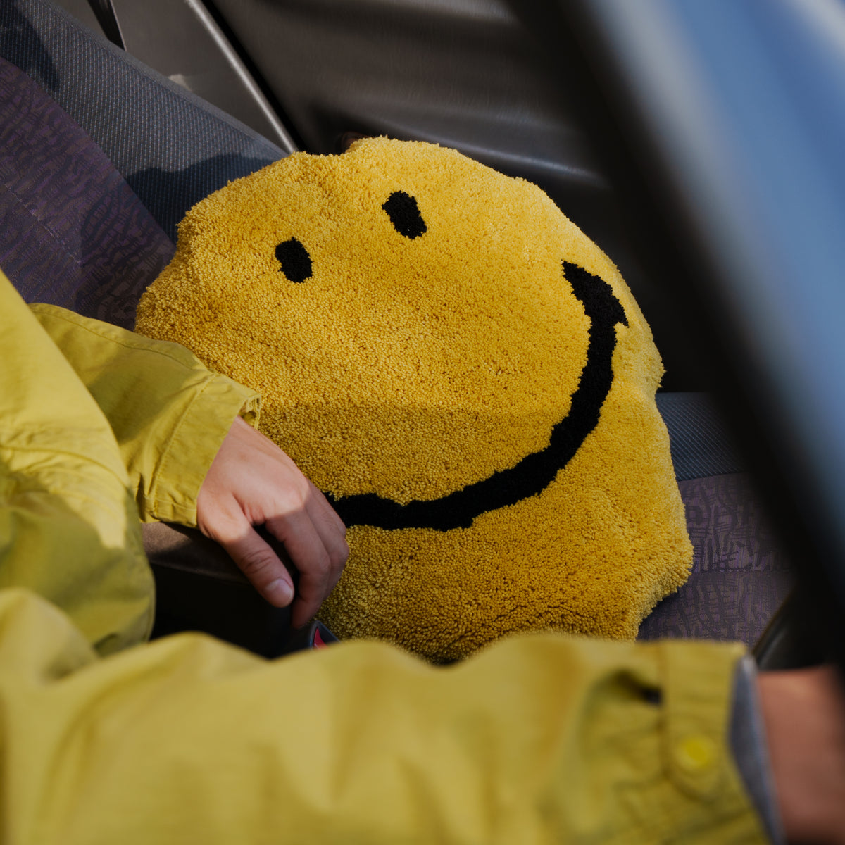 A6_MSM-005 Harvey Ball × MIYOSHI RUG ORIGINAL SMILEY FACE CUSHION COVE