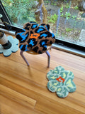 MR-097 "LEOPARD FLOWER CHAIR RUG"