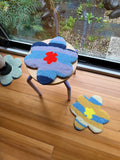 MR-099 "STRIPE FLOWER RUG"