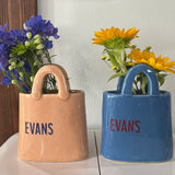 EV-031 EVANS TOTE BAG FLOWER VASE