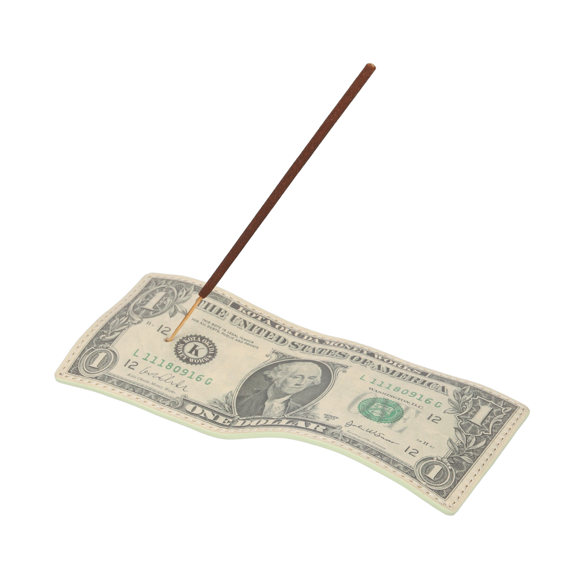EV-040 KOTA OKUDA BANKNOTE LEATHER INCENSE HOLDER – MIYOSHI RUG