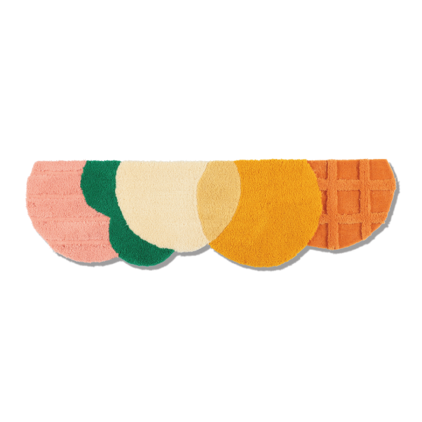 【新品】MIYOSHI RUG MR-045 BREAKFAST RUG CHECK FLOWER