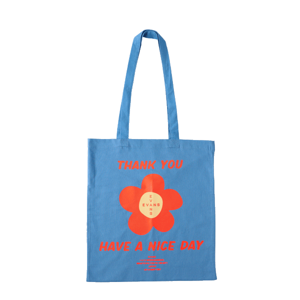 EV-039 EVANS FLOWER LOGO TOTE BAG