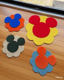 DM-006 MIYOSHI RUG / Mickey Collection "Mickey Mouse / Flower Chair Rug"