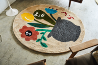 [受注生産]SW-002 Shiomi Wada×MIYOSHI RUG "You and flowers BIG RUG"